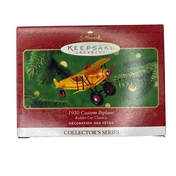 1930 Custom Biplane Kiddie Car Classics Hallmark Keepsake Ornament - Picture 1 of 2